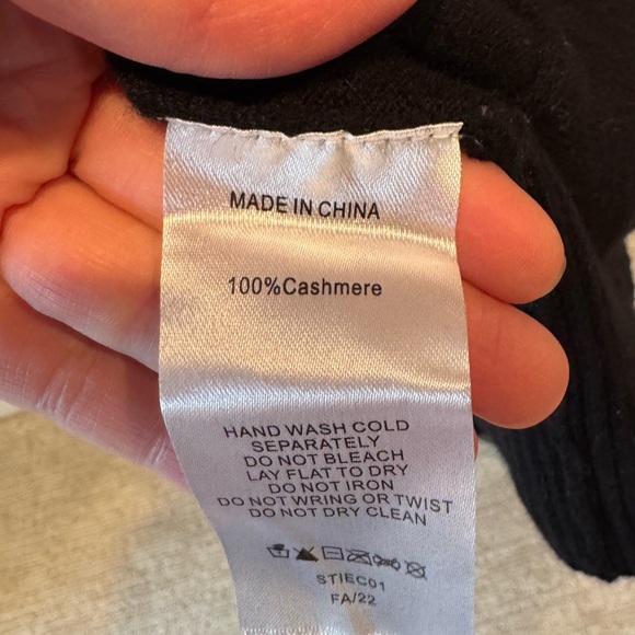 Quince 100% Cashmere Open-Front Sweater – Black, Size Small - Picture 8 of 8